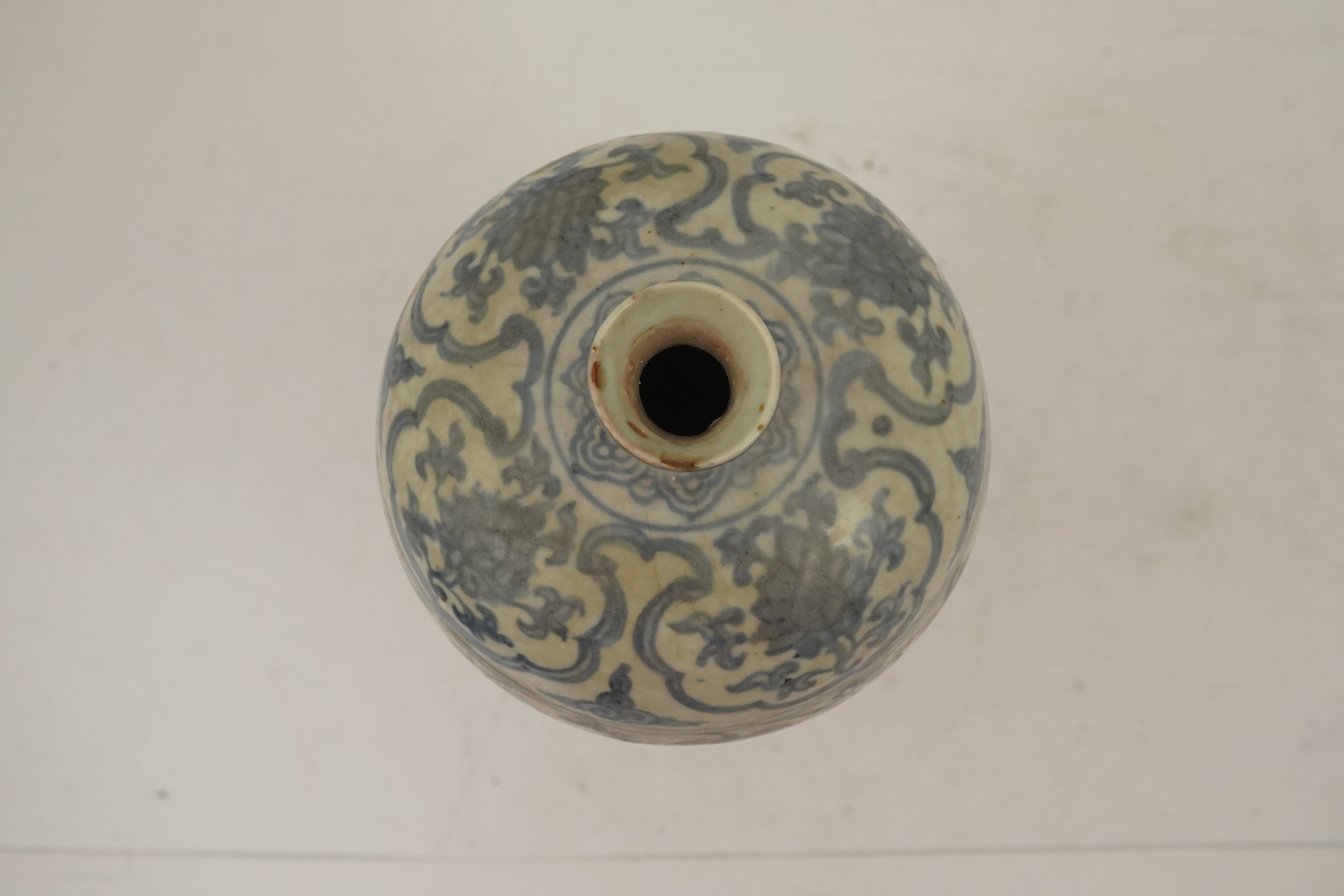 A Chinese blue and white shipwreck meiping, Ming dynasty, 16th century